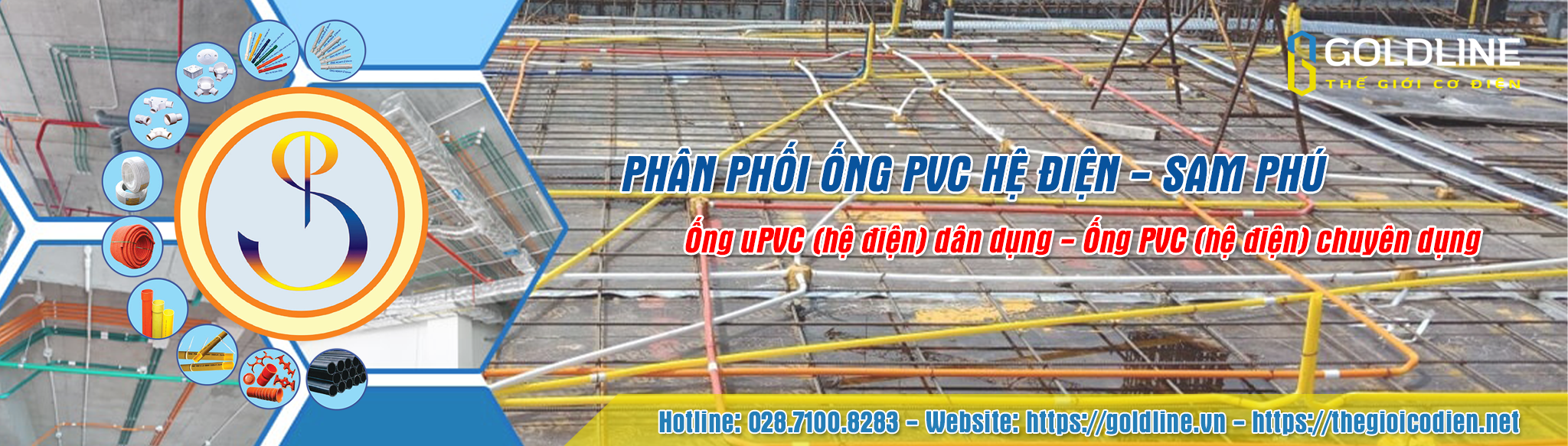 Ống luồn PVC hệ điện Sam Phú