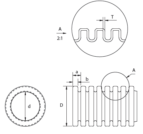 Ống luồn đàn hồi (ống ruột gà) HDPE D16_AC (cuộn/50m)