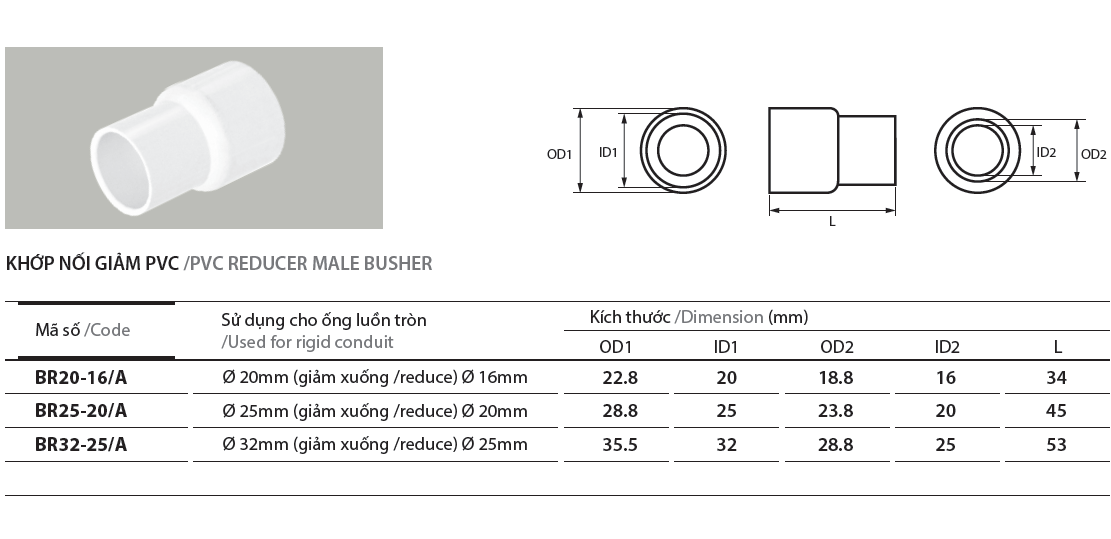 Phụ kiện ống Điện PVC AC