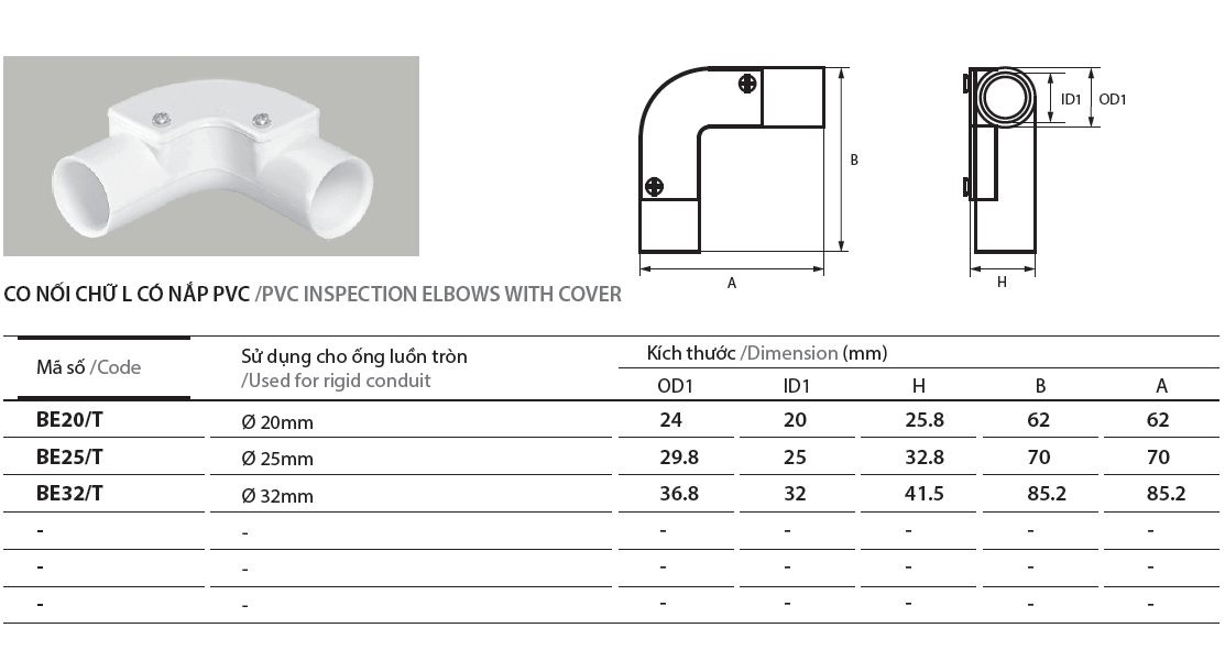 Phụ kiện ống Điện PVC AC