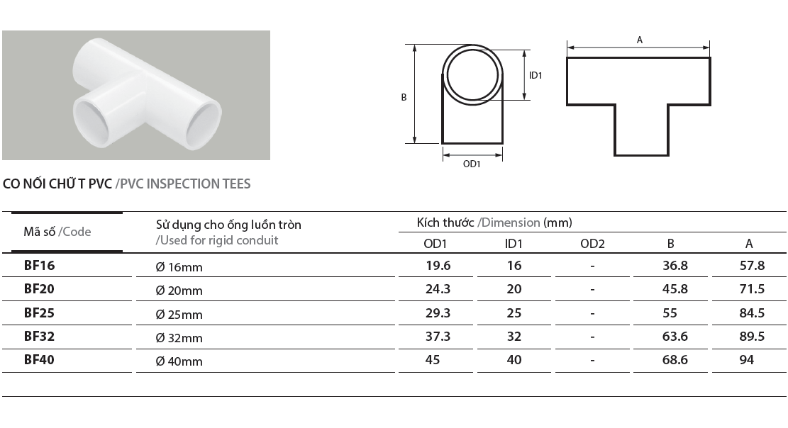 Phụ kiện ống Điện PVC AC