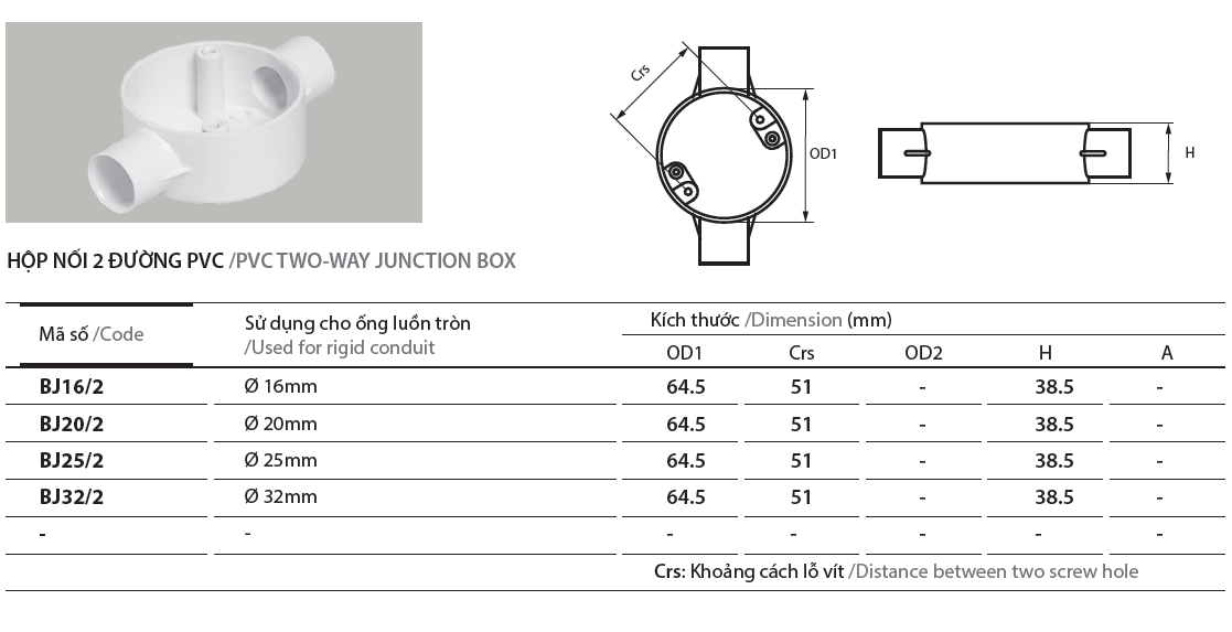 Phụ kiện ống Điện PVC AC