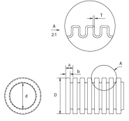 Ống luồn đàn hồi (ống ruột gà) PVC D20_AC (cuộn/50m)