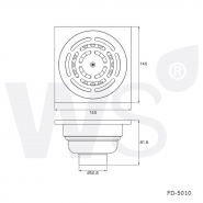 Phễu thoát sàn FD-5010_ Sản xuất & Nhập khẩu từ Thái Lan