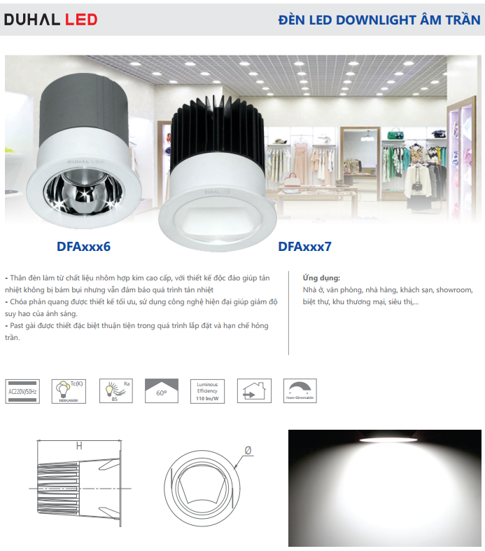 Đèn LED Downlight âm trần