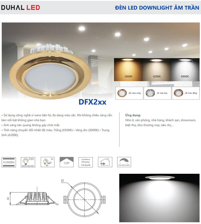 Đèn LED Downlight âm trần