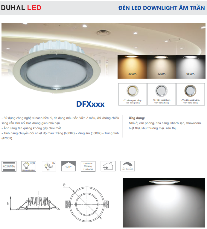 Đèn LED Downlight âm trần