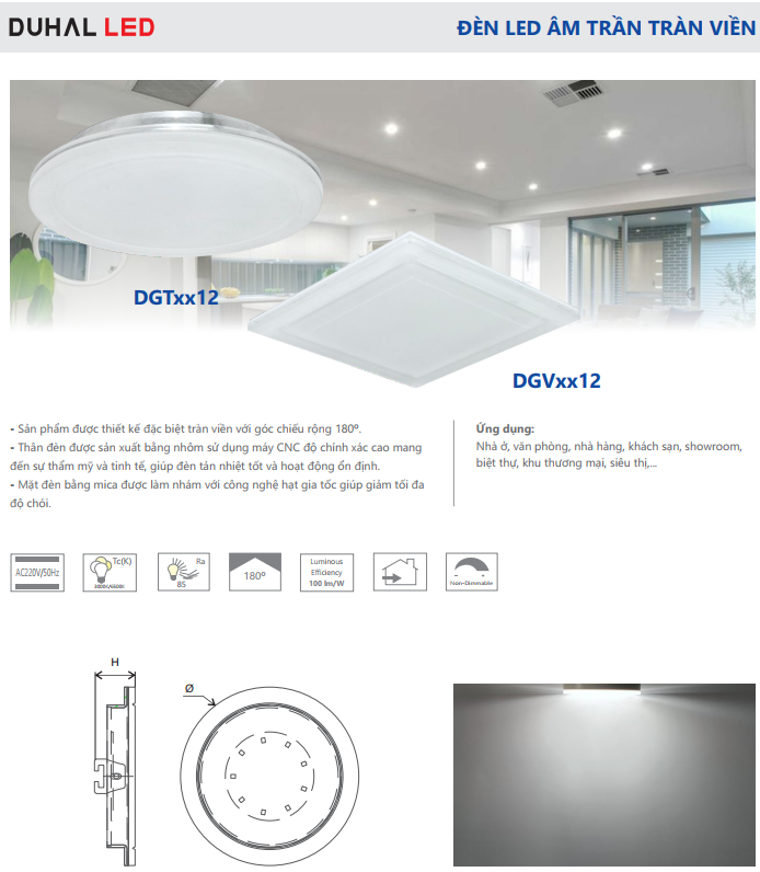 Đèn LED Downlight âm trần