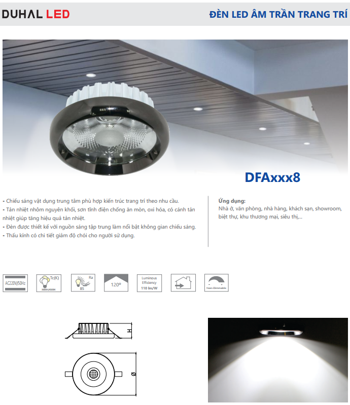 Đèn LED Downlight âm trần