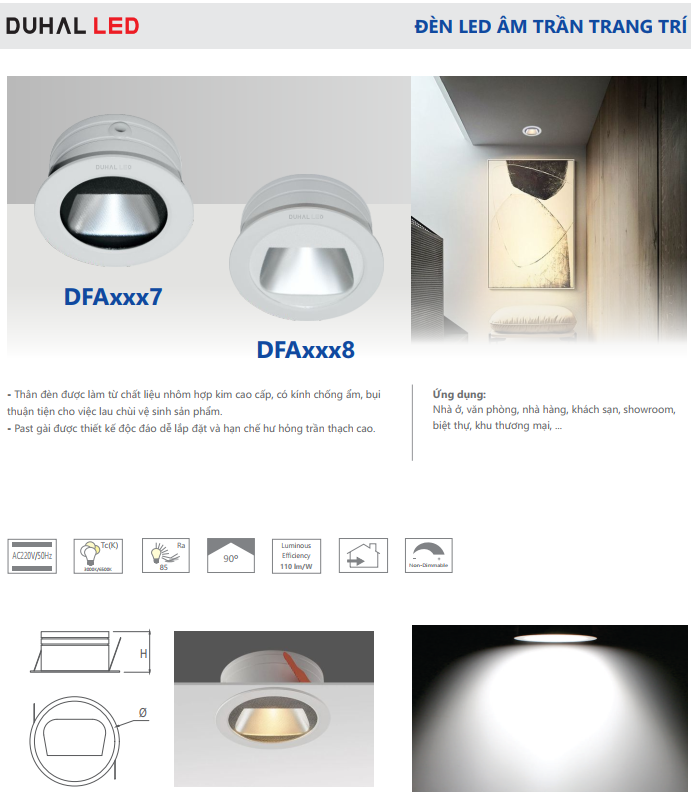 Đèn LED Downlight âm trần
