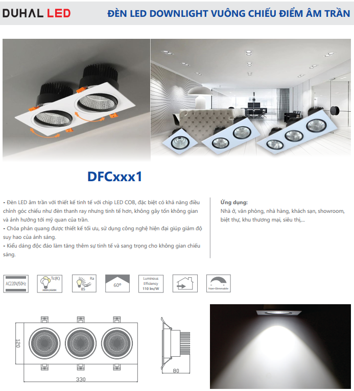 Đèn LED Downlight chiếu điểm