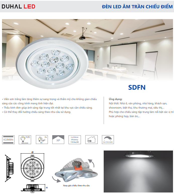 Đèn LED Downlight chiếu điểm