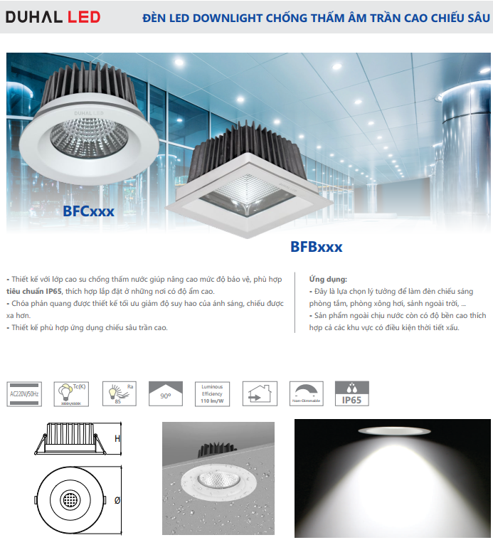 Đèn LED Downlight chiếu sâu
