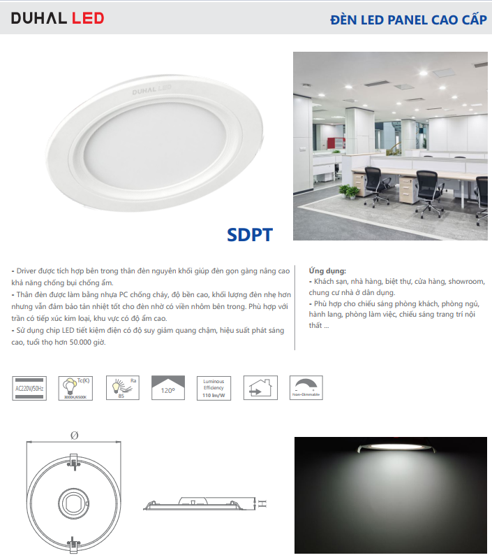Đèn LED Panel AC âm trần