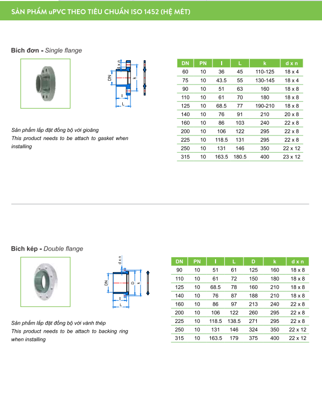 Ống nhựa và Phụ kiện uPVC (hệ ISO)_TIỀN PHONG