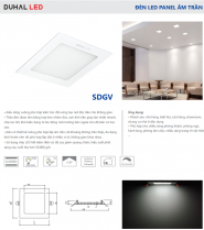 Đèn LED Panel AC âm trần