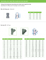 Ống nhựa và Phụ kiện uPVC (hệ ISO)_TIỀN PHONG
